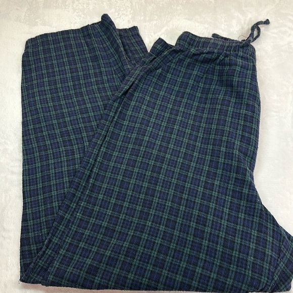 Club Room Men’s Navy/Green Plaid Cotton PJ Set XL - Picture 2 of 9